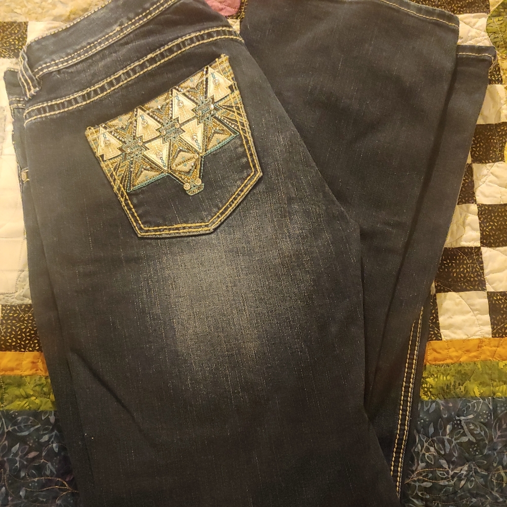 Women's Rock and Roll Denim Jeans 34 × 32